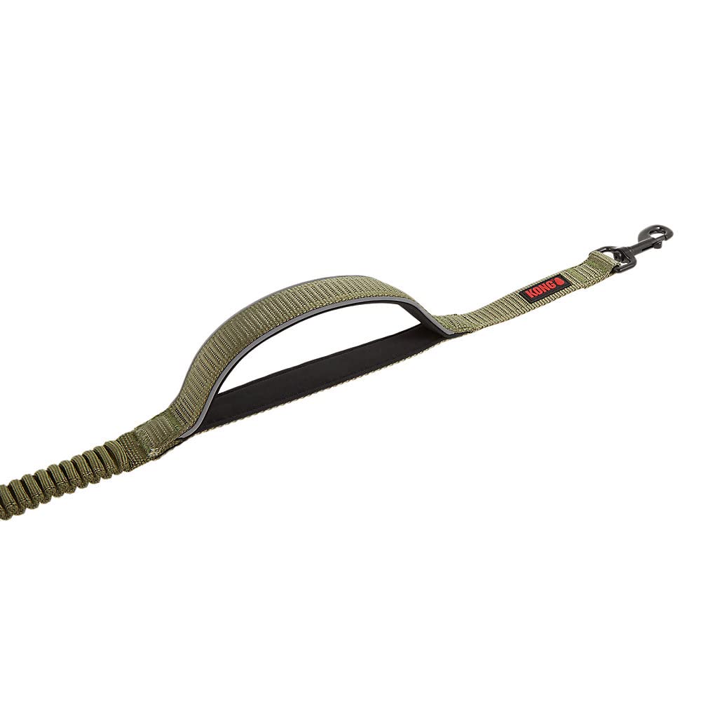 KONG Reflective Shock Absorbing Hands-Free Bungee Dog Leash 6' (Green) - image 5