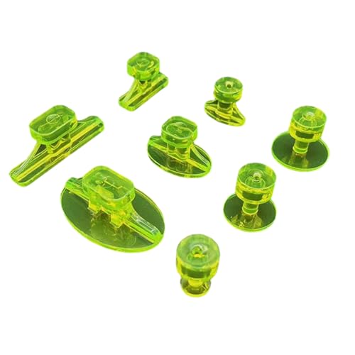 FEYLIE Pestañas de tracción, 8 pestañas universales para eliminación de abolladuras de coche, accesorios de reparación de abolladuras de carrocería de coche, pestañas de reparación de abolladuras sin