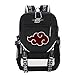 Produktbild Boyyu Anime Akatsuki Sharingan Naruto Backpack Drucken Cosplay School Rucksäcke Laptop Umhängetaschen