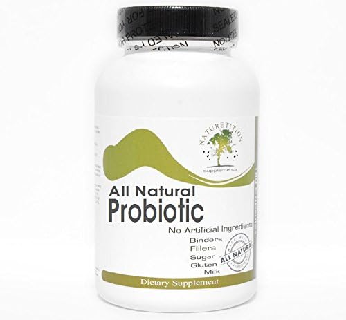All Natural Probiotic 10 to 50 Billion Live Probiotic Cultures ~ 100 Capsules - No Additives ~ Naturetition Supplements