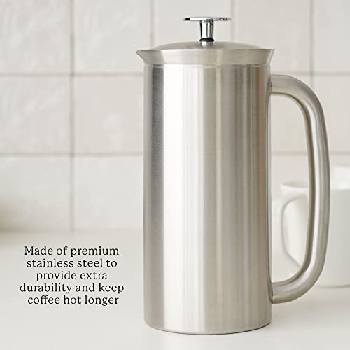 Espro P7 French Press - Double Walled Stainless Steel Insulated Coffee And Tea Maker (Brushed Stainless Steel, 32 Ounce) #TOP4