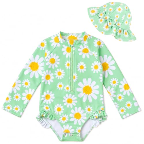 Traje De Baño para Niñas Pequeñas: Bañador con Gorro para