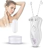 Hair Remover Machine for Women | Body & Face Set | Safely Removes Even Shortest, Finest Hair | Built-In Light, Adaptor, Thread, Powder | Ideal for All Skin Types | Great for Travel