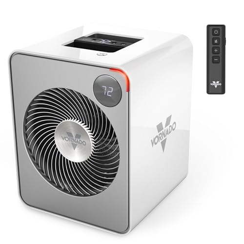Vornado VMHi500 (2025) Whole Room Metal Space Heater, Digital Thermostat, Remote Control, Auto-Climate Control, 12-Hour Timer, Vortex Heat Circulation, Heater for Bedroom and Home, White