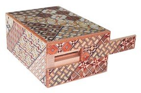 Yosegi Puzzle Box Coin Bank 4 sun 9 steps