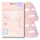 Patchology Serve Chilled Rosé Facial Sheet Mask - Hydrating & Soothing Face Mask with Hyaluronic Acid for Glowing Skin, Rosé Scented Skin Care Treatment, Self-Care Spa Experience at Home - 2 Pairs