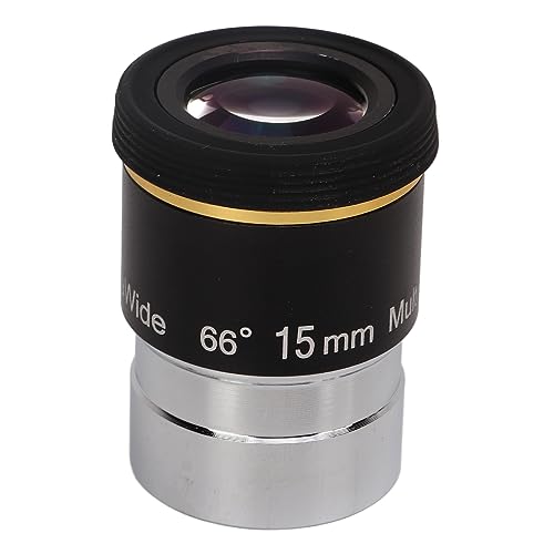 1,25-Zoll-Teleskopokular, Aluminiumlegierung, Optisches Glas, Astronomisches Teleskopzubehör, 66-Grad-Ultraweitwinkelokular, 1,25-Zoll-Weitwinkelokular Zur Beobachtung