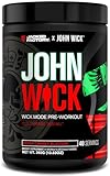 Jacked Factory X John Wick - Wick Mode Pre Workout Powder - Intense Energy, Battle-Ready Focus, Unstoppable Commitment, and Sheer Will - 40 Servings, Osaka Cherry Blossom