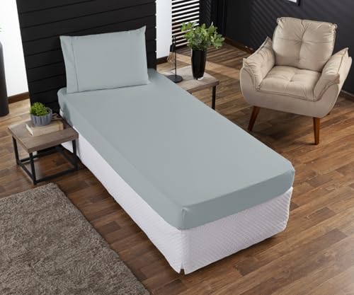 Jogo de Cama Classic Solteiro Percal 400 Fios Ponto Palito 02 Peças - Dublin