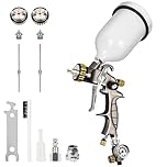 BEETRO HVLP Spray Gun Kit for Car Painting: 600ml, 14.5CFM, 30-43psi, 1.4/1.8mm Stainless Steel Nozzles, Type 2 Adapter, Air Valve, Filter (600ml,1.4+1.8mm)