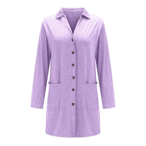Womens Lightweight Long Sleeve Cardigans with Pockets Casual Lapel Soft Open Front Sweater Cardigan Duster3