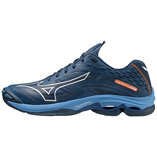 Mizuno Unisex Wave Lightning Z7 Handballschuhe, Darkdenim White Bluejasper, 43 EU