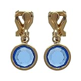 clip on lamps shades Single round light sapphire rhinestone pendant