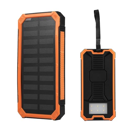 Power Bank Solaire, Chargeur Solaire 20000mAh 2 Sorties Ports USB Rapide Solaire Batterie Externe Solaire sans Fil Chargeur de Téléphone Portable avec Lampe...