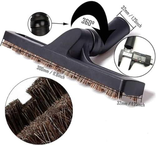 Universal 1 1/4 Inch (32mm) Vacuum Hardwood Floor Brush 12" Wide image 5