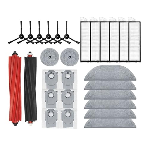 Robot Vacuum Cleaner Main Side,Compatible for Roborock S8 Maxv Ultra Brush Mop HEPA Filters Dust Bags Accessories