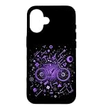 Cool Bicycle Enthusiast Purple Burst Case for iPhone 16