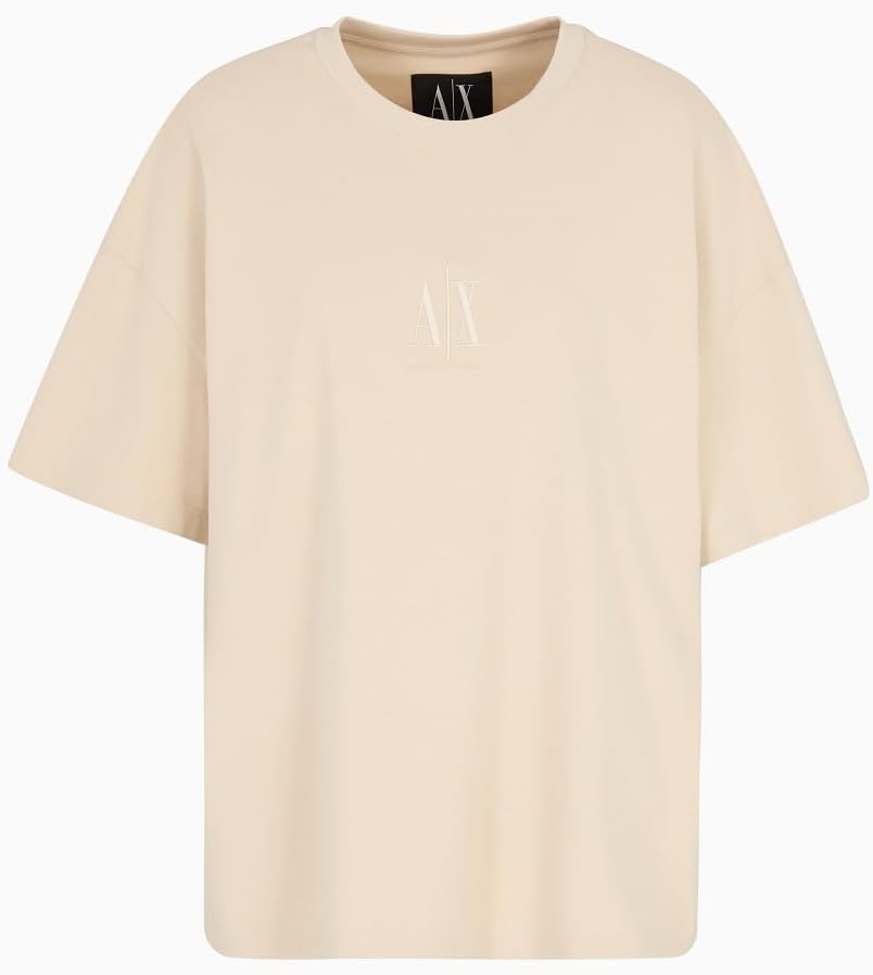 Armani Exchange Womens Heavy Cotton Jersey Icon Logo Tee