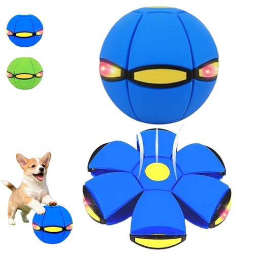 Magic Meta Ball Magic Bouncing Ball Metaball Flying Saucer Pet Flying Saucer Foldable Dual Form Free Switching Suitable for Indoor & Outdoor Use. (Blue)