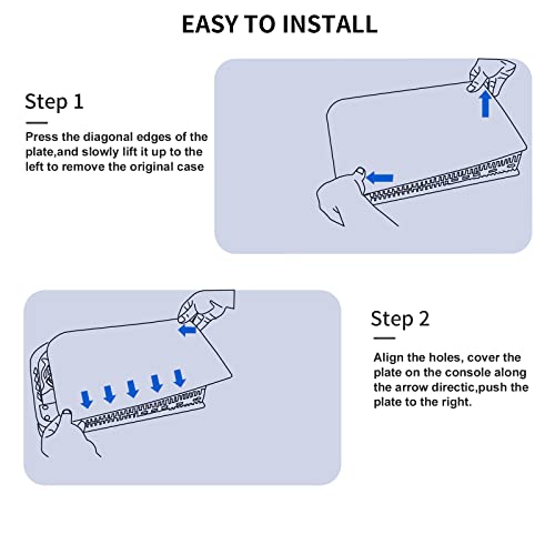Ps5 Console Face Plates,Playstation 5 Accessories With Fan Vents Faceplate，With Dust Filter For Cooling Vents,Shockproof Abs Shell Cover Case - Digital Edition #TOP6