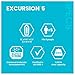 INTEX 66325EP Excursion 5 Inflatable Boat Set: Includes Deluxe 54in Aluminum Oars and High-Output-Pump – Adjustable Seats with Backrest – Fishing Rod Holders – 5-Person – 1320lb Weight Capacity