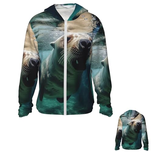 Chaqueta de Protección Solar para Hombre con Capucha y Cremallera miniatura 1