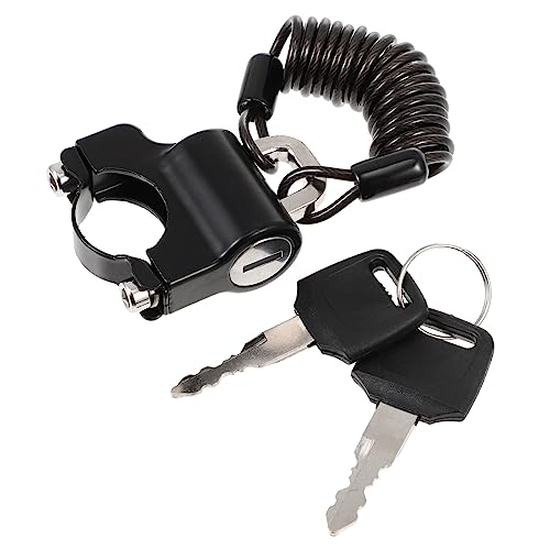 Candado de cable para casco de bicicleta y moto negro con cable de acero resistente Mikikit