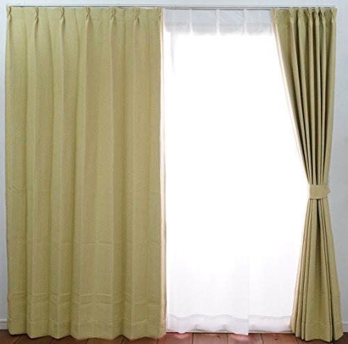 スミノエ カーテン イエロー 100×135cm セーラ 遮光 アレルブロック V1300