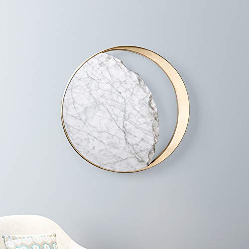 Aplique de pared mármol salón y dormitorio Φ25cm moderno