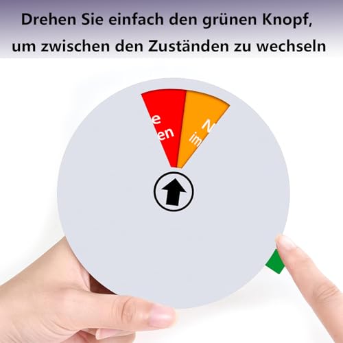 FREI - BESETZT Schild, 15cm Rundes Türschild, Office Door Sign mit Nicht im Büro-In einem Meeting-Bitte Nicht Stören/Klopfen/Warten-Bin gleich zurück, Sichtschutzschild Datenschutzschild für Büros