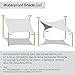 ECOOPTS 16'x16' Waterproof Sun Shade Sail Rectangle Canopy Cover UV Blockage for Outdoor Patio Pergola Backyard Garden (Light Gray)