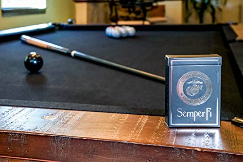 Military Gift Shop Usmc Black & Silver Foil Metallic Marine Corps Playing Cards #TOP2