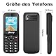 uleway T185 | 4G LTE Handy mit Dual-SIM | 1.7 Zoll Farbdisplay | Bluetooth | 1000mAh Akku | Seniorenhandy Ohne Vertrag mit LED-Taschenlampe | Prepaid Tastenhandy | Schwarz
