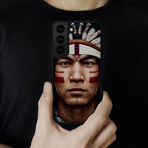 Indian Chief With War Paint Samsung S22 Plus Phone Case - Indian Phone Case For Samsung S22 Plus - American Samsung S22 Plus Phone Case Multicolor #TOP1