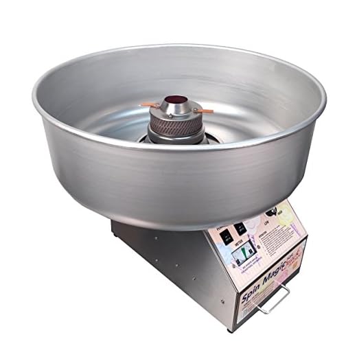 Paragon Spin Magic 5 Quick Release Head Cotton Candy Machine with Metal Bowl for Professional Concessionaires Requiring Commercial Quality & Construction