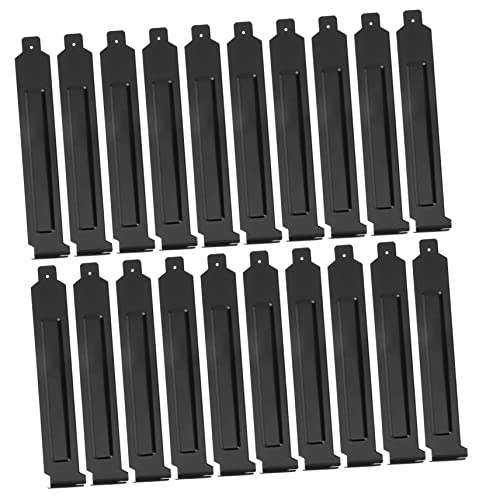 UKCOCO 20Pcs Black Stainless Steel Pci Slot Covers, Desktop Pc Case Blanking Plates for Dust Prevention and Ventilation