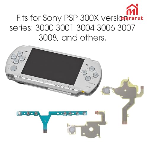 Image of Replacement Flex Cable Parts Fits for PSP 3000 3001 3004 3006 3007 3008 300X Series, Left Right Buttons Flex Ribbon Full Cable Function Start Home Volume PCB Keypad Part (3pcs /set)