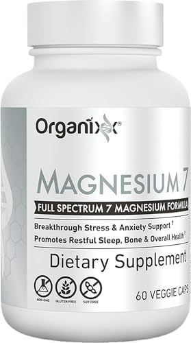 Organixx Magnesium 7 Complex, Sleep & Muscle Support, 60 Caps