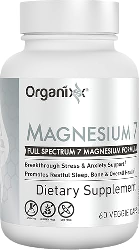 Organixx Magnesium Glycinate Supplement – 60 Vegan Capsules