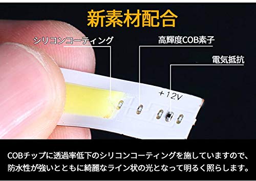 Amazon | heartcame 強力発光 超極薄3mm 新型柔軟COB LEDテープライト