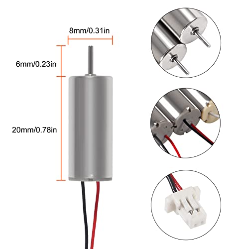 Aediko AE19722 4Pcs 8520 Brushed Motors 8.5X20Mm Motor 3-5V 0.15A 35000Rpm-50000Rpm 8520 Motor Hollow Cup Drone Motor + 4Pcs Cw Ccw Propeller Compatible With Fpv Rc Quadcopter thumb #1