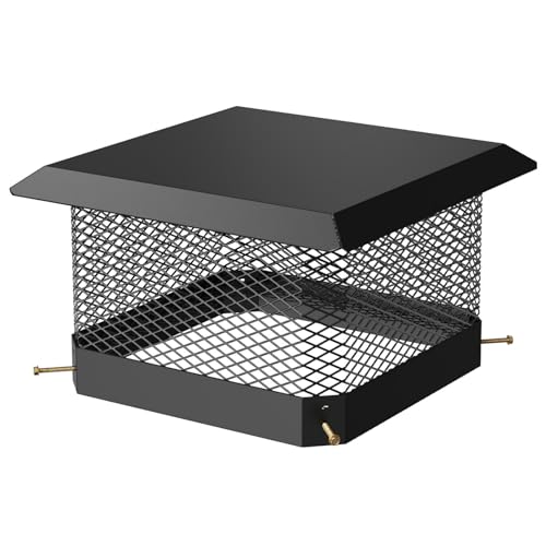 Garvee Chimney Cap 18 in x 18 in, Galvanized Steel Chimney Cover, Weatherproof & Spark Arrestor, Easy Bottom Installation, Heavy-Duty Adjustable Mesh