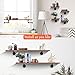 Industrial DIY Pipe Shelf Brackets,Vintage Black Iron Wall Mount Pipe Shelving Bracket, Rustic Home Pipe Shelf,4 Pack