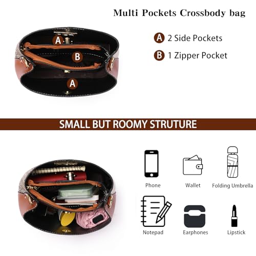 GAEKEAO Crossbody Purses for Women Vegan Leather Bucket Bags Trendy Ladies Handbag Shoulder Purse Multi Pockets Summer 2026 by GAEKEAO - Used condition - Image 3