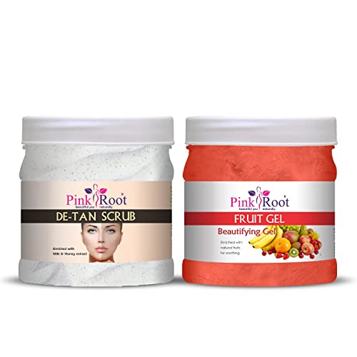 Image of Pink Root De-Tan Scrub 500gm with Fruit Gel 500gm