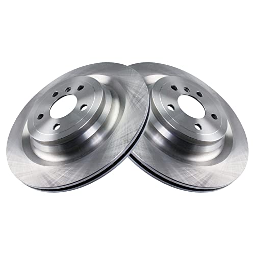 Image of TRQ Rear Brake Pad and Rotor Set Semi Metallic Vented Rotors