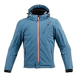 [KOMINE] JK-5792 プロテクトソフトシェルウインターパーカ イフ バイク用 CE プロテクター 防寒 ロングシーズン 07-5792 Mallard Blue L