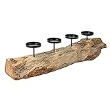 WEIHNACHTLICH: Dieser extravagante Adventsleuchter eignet sich hervorragend als Dekorationsidee für die Adventszeit. Der Adventsleuchter kann mit vier Kerzen mit einem Durchmesser von bis zu 8 cm bestückt werden (nicht im Lieferumfang enthalten).