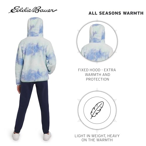 Image of Eddie Bauer Girls' Quest Plush High Pile Faux Sherpa Hooded Jacket