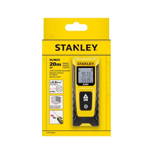 Image of STANLEY STHT77065-0 20M Cordless Laser Distance Measurer with 2xAAA Battery for Distance Area and Volume Measurement with Colour Screen for Home, DIY & Professional Use, 1 Year Warranty,